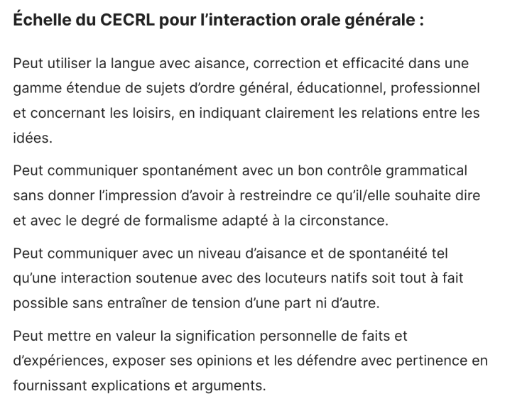 Interaction orale B2